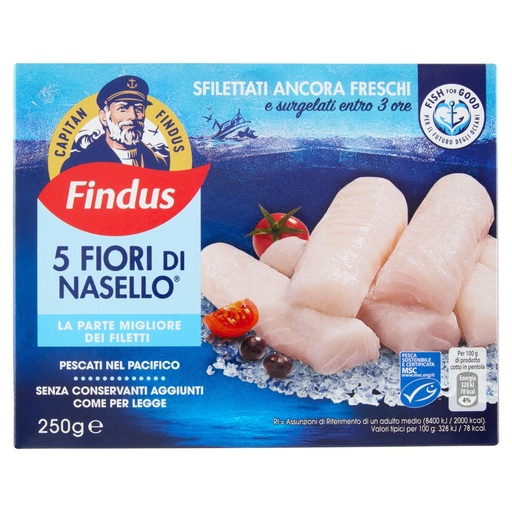 [000018189] FINDUS FIORI DI NASELLO X5 GR.250