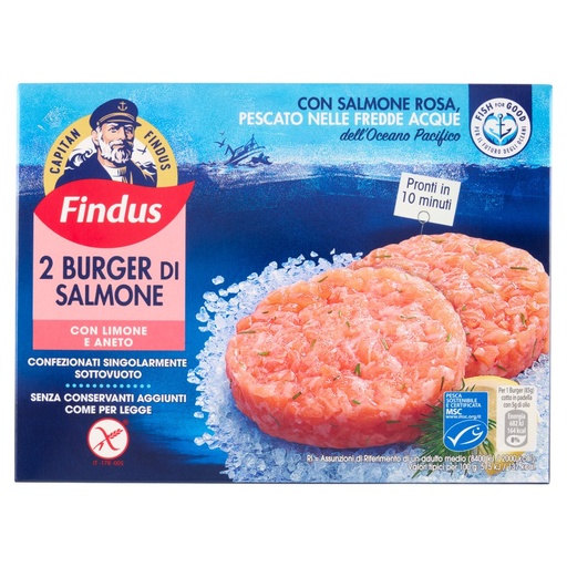 [000018478] FINDUS BURGER DI SALMONE GR.170
