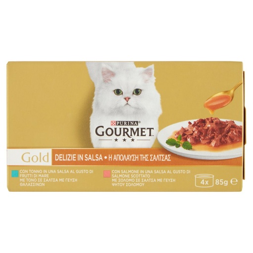 [000018903] GOURMET GOLD DELIZIE SALMONE E TONNO GR. 85X4