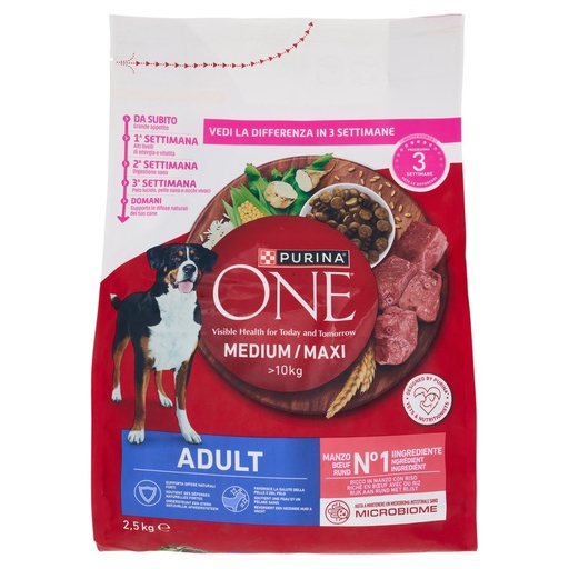 [000020541] ONE DOG MEDIUM/MAXI ADULT MANZO E RISO K G.2,5