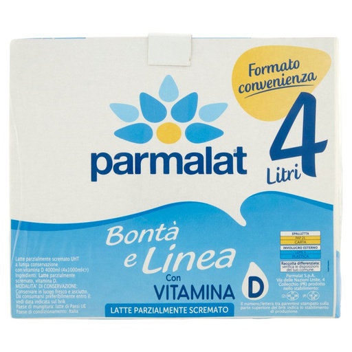 [000022266] PARMALAT L.TE UHT LT.1 P.S. BRIK VALIGET TA X 4 PZ| Imb. 1