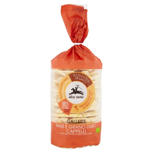 [000022525] ALCE NERO GALLETTE MAIS & GRANO SEN. CAP PELLI G.100 BIO| Imb. 12