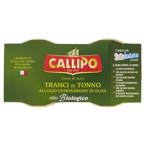 [000023069] CALLIPO TONNO O.O. G.80X2 OLIO BIOLOGICO V.V.| Imb. 18