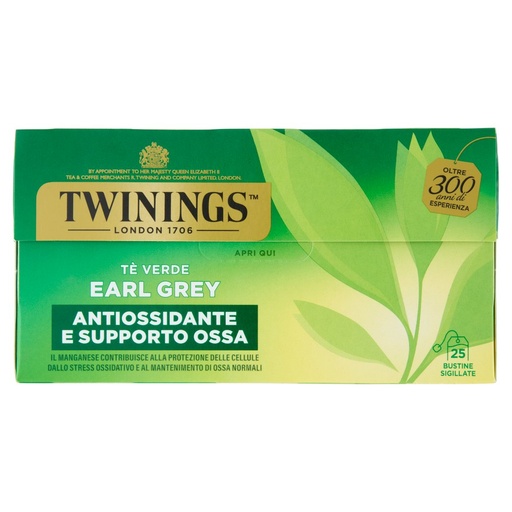 [000023179] TWININGS FILTRI EARL GREY GREEN TEAX25 - 4150506-| Imb. 12