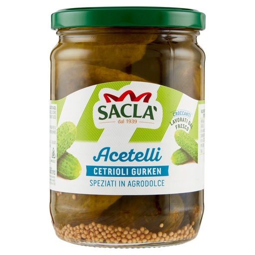 [000023312] SACLA' CETRIOLI GURKEN IN AGRODOLCE G.53 0 SGOCC. 290| Imb. 6