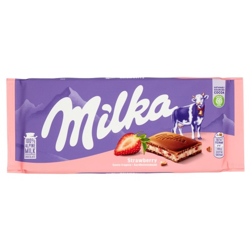 [000023418] MILKA TAV. G.100 YOGURT E FRAGOLA| Imb. 22