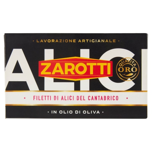 [000036390] Zarotti Qualità Oro Filetti di Alici del Cantabrico in Olio di Oliva Gr.70