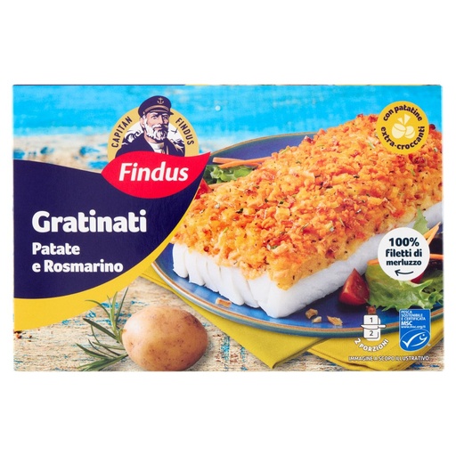 [000036627] FINDUS MERLUZZO ALASKA PATATE/ROSM.GRATI NATI GR380