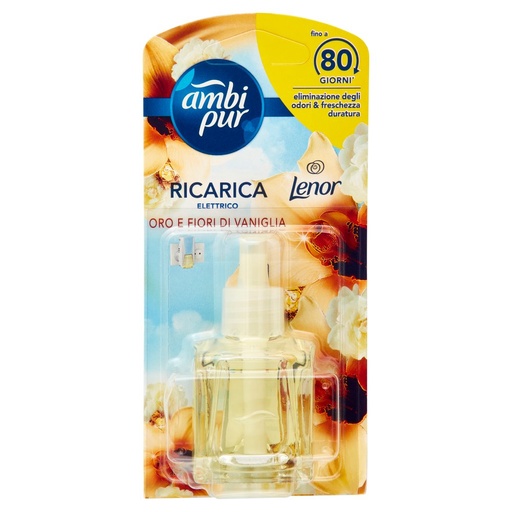 [000036853] Ambi Pur Ricarica per Profumatore per Ambienti Elettrico all'Oro e Fiori di Vaniglia Ml.20