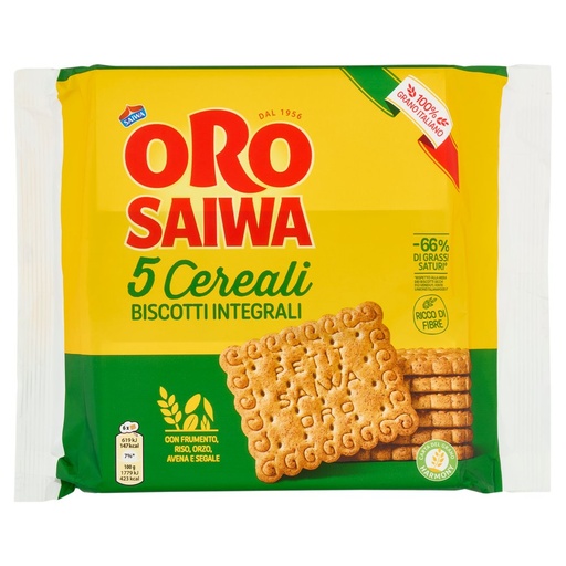 [801510289] Oro Saiwa Biscotti Secchi 5 Cereali Gr.420