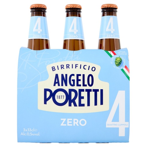 [801515573] Poretti 4 Luppoli Analcolica Zero Cl.33x3