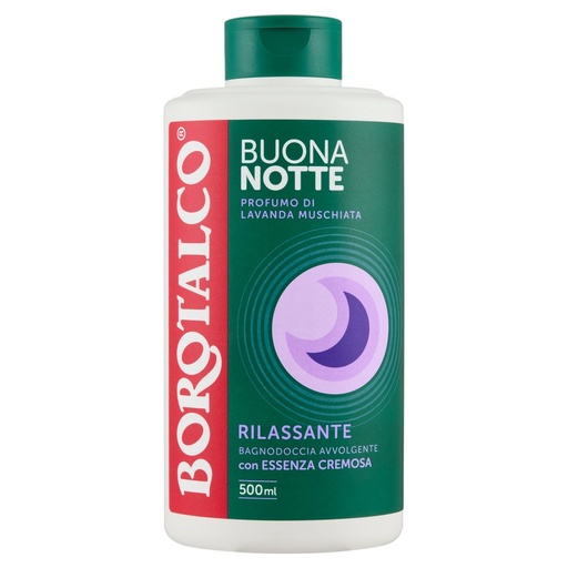 [801515576] Borotalco Bagnodoccia Buonanotte Profumo di Lavanda Muschiata Rilassante Avvolgente Ml.500