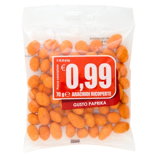 [801515655] EuroCompany Arachidi Ricoperte Gusto Paprika in Busta Gr.70