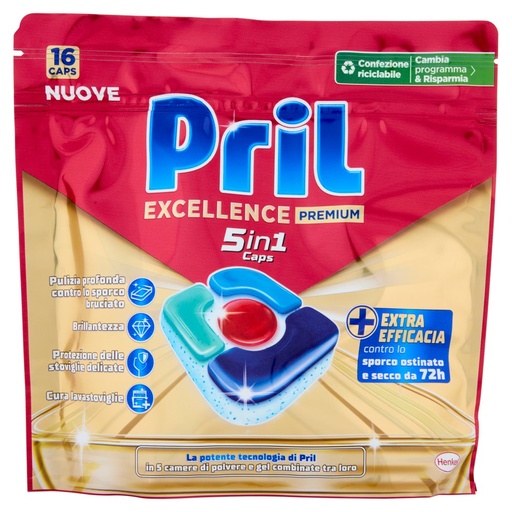 [801515676] Pril Excellence Premium 5 in 1 Caps Pz.16