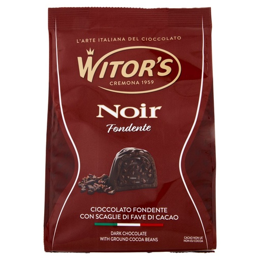 [801515699] Witor's Noir Fondente Cioccolato Fondente con Scaglie di Fave di Cacao Gr.200