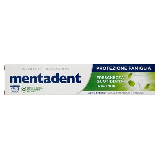 [801516096] Mentadent Dentifricio Protezione Famiglia Freschezza Quotidiana Ml.75