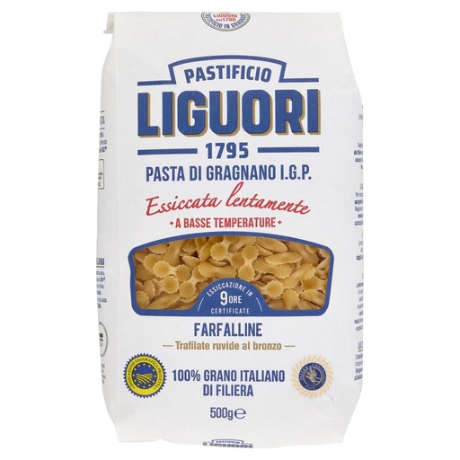 [801516112] Pastificio Liguori Pasta di Gragnano I.G.P. Farfalline Gr.500