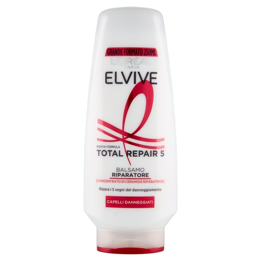[801516130] Elvive Total Repair 5 Balsamo per Capelli Danneggiati con Ceramide 250 ml