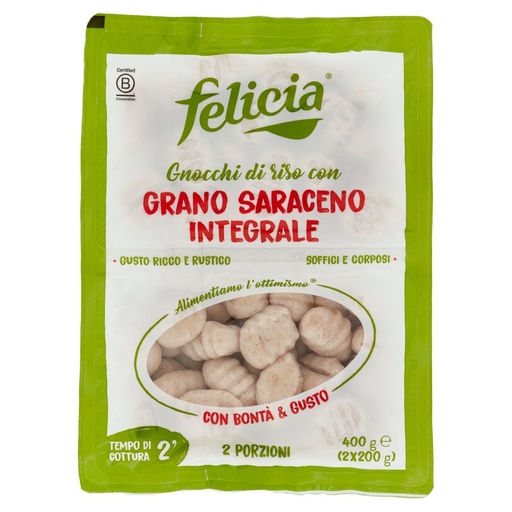 [801516174] Felicia Gnocchi di Riso con Grano Saraceno Integrale 2 X Gr.200