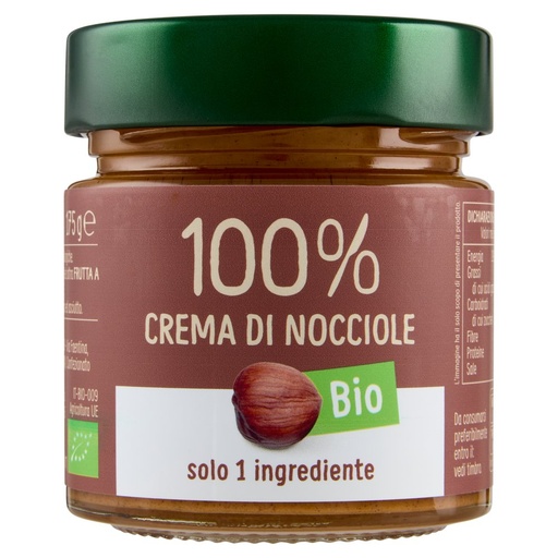 [801516248] EuroCompany Crema di Nocciole Bio 100% Gr.175