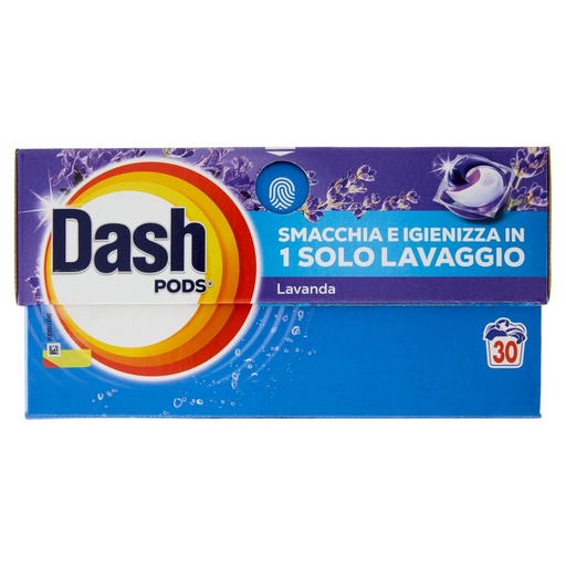 [801516312] Dash Pods Detersivo Lavatrice In Capsule Lavanda 30 Lavaggi