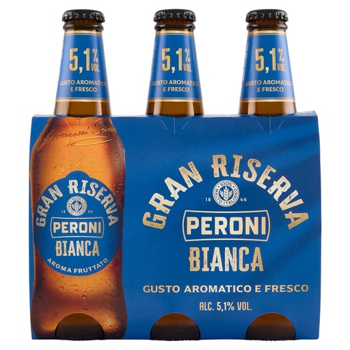 [801516418] Peroni Gran Riserva Bianca Birra Cl.33X3 Vol.5.1°