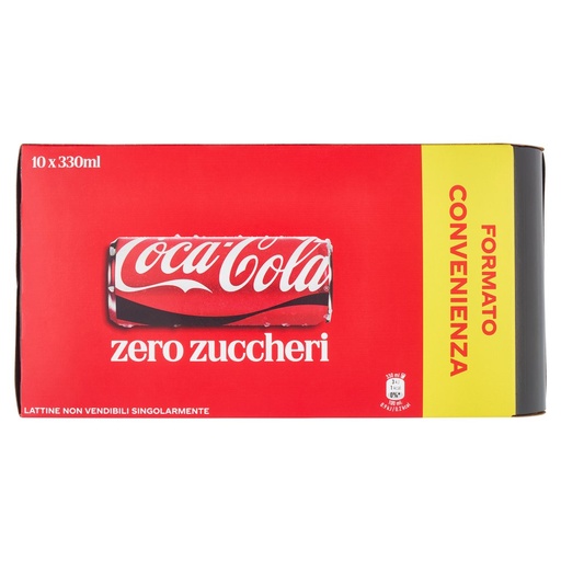 [801516590] Coca-Cola Zero Zuccheri Can Sleek Pz.10 Cl.330 