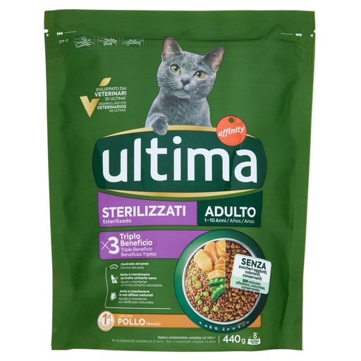 [801516748] ULTIMA CAT STERILIZZATO POLLO 440GR