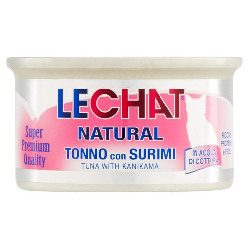 [801516767] LeChat Natural Cibo Umido Tonno e Surimi Gr.80