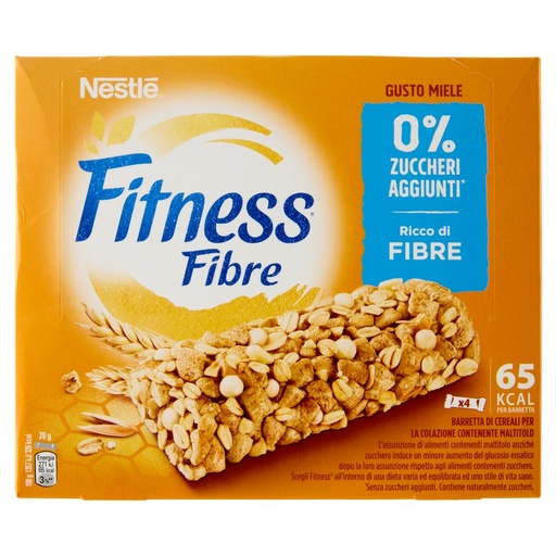 [801517074] Nestlé Fitness Fibre Miele Barrette Cereali al Miele Pz.4 Gr.80