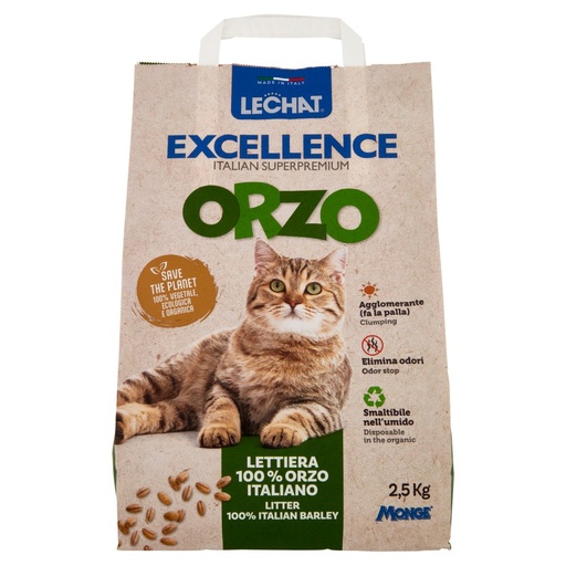 [801517135] LeChat Excellence Lettiera 100% in Orzo Italiano Kg.2,5