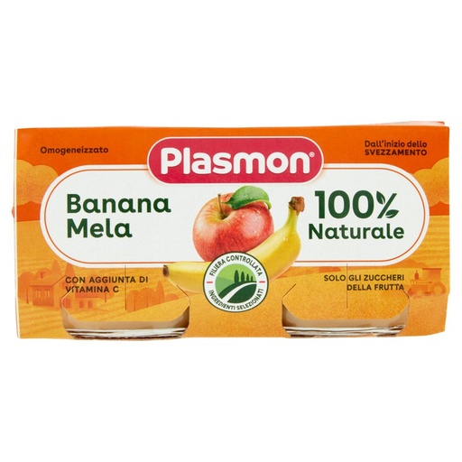 [801517193] PLASMON OMO BANANA-MELA 2X80 GR.
