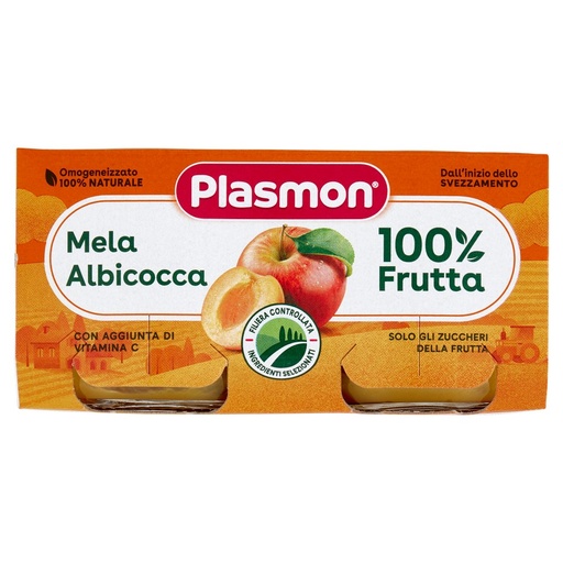 [801517194] Plasmon Omogeneizzato Mela Albicocca Pz.2 Gr.80