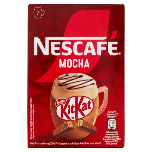 [801517304] Nescafe' KitKat Mocha Caffè Solubile con Latte e Cacao Pz.7 Gr.21