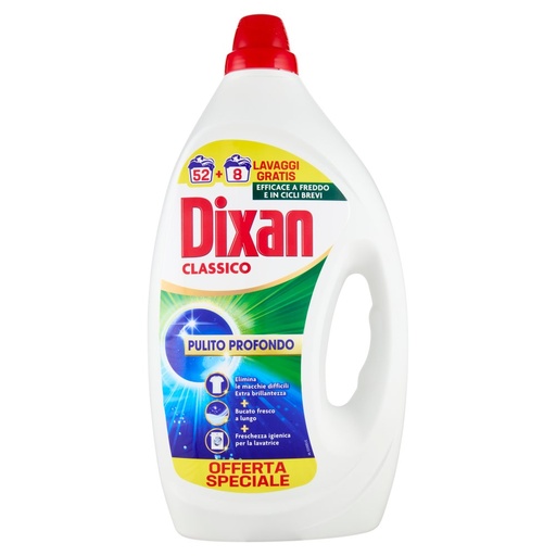 [801517473] Dixan Detersivo Lavatrice Classico 60 Misurini Lt.2,7