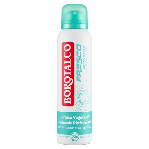 [801517477] Borotalco Deodorante Spray Fresco Non Stop Profumo di Cristalli Marini Ml.150