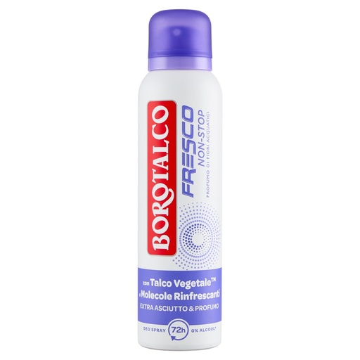 [801517478] Borotalco Deodorante Spray Fresco Non Stop Profumo di Fiori Acquatici Ml.150