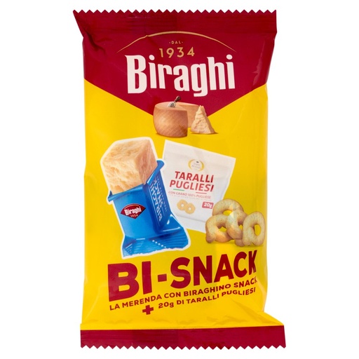 [801517625] Biraghi Bi-Snack con Biraghino Snack Gr.16 + Taralli Pugliesi Gr.20