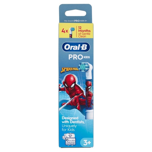 [801517848] Oral-B Spazzolino Elettrico Testine di Ricambio Pro per Bambini Spider-Man Pz.4