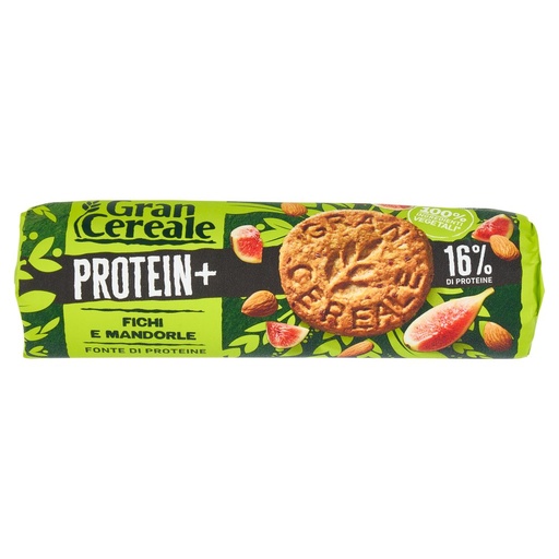 [801518145] Gran Cereale Protein + Biscotti con 16% di Proteine Mandorle e Fichi Gr.250