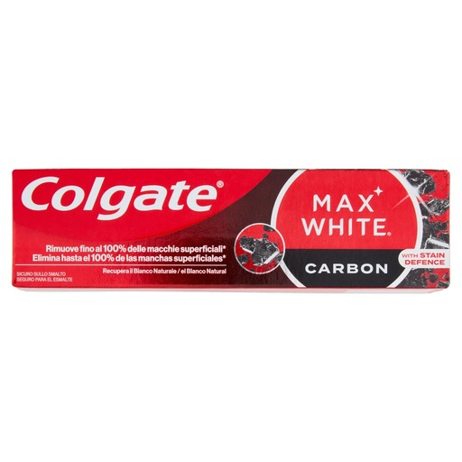 [801518345] Colgate Dentifricio Sbiancante Max White con Carbone Attivo Ml.75