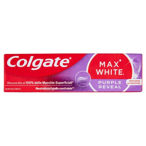 [801518347] Colgate Dentifricio Sbiancante Max White Purple Reveal Ml.75