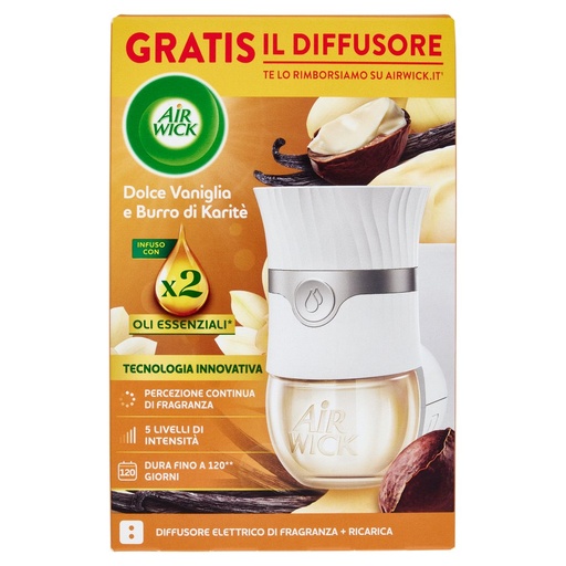 [801518391] Air Wick Diffusore di Fragranza con Oli Essenziali Peonia Bianca e Gelsomino Ml.19