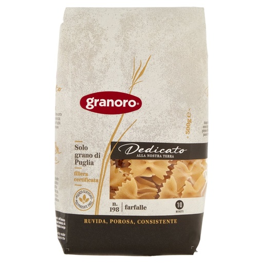 [801518576] Granoro Dedicato Farfalle N°198 Gr.500 