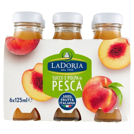 [801518663] La Doria Succo e Polpa di Pesca Ml.125X6