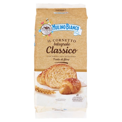[801519214] Mulino Bianco Cornetti Integrali con 100% Farina Integrale Pz.6 Gr.240