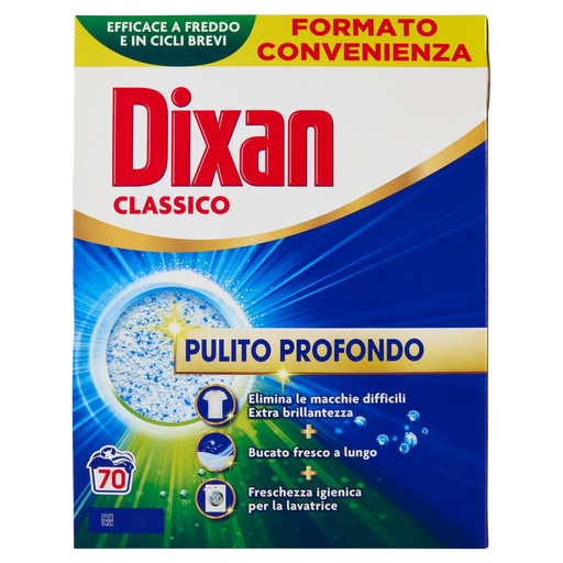 [801519408] Dixan Detersivo in Polvere Classico 70 Lavaggi Kg.3,850
