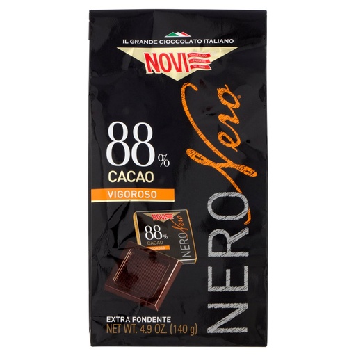 [801519413] Novi NeroNero 88% Cacao Vigoroso Extra Fondente Gr.140