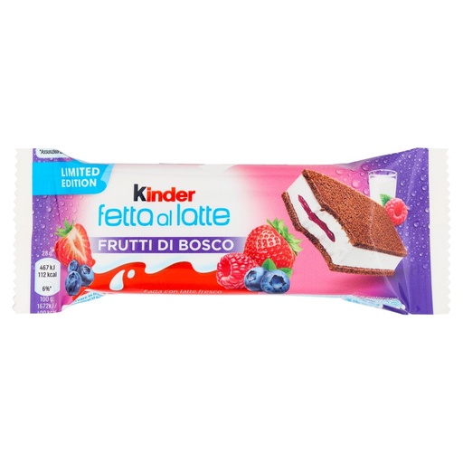 [801519426] Kinder Fetta al Latte Frutti di Bosco Pz.5 Gr.140