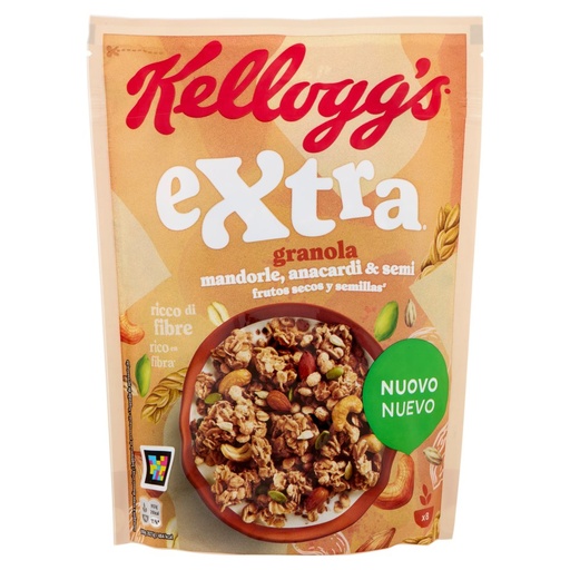 [801519440] Kellogg's Extra Granola con Mandorle Anacardi e Semi Gr.375